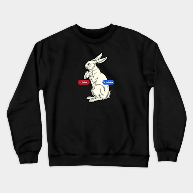 Follow/Unfollow the White Rabbit Crewneck Sweatshirt by sticks and bones vintage